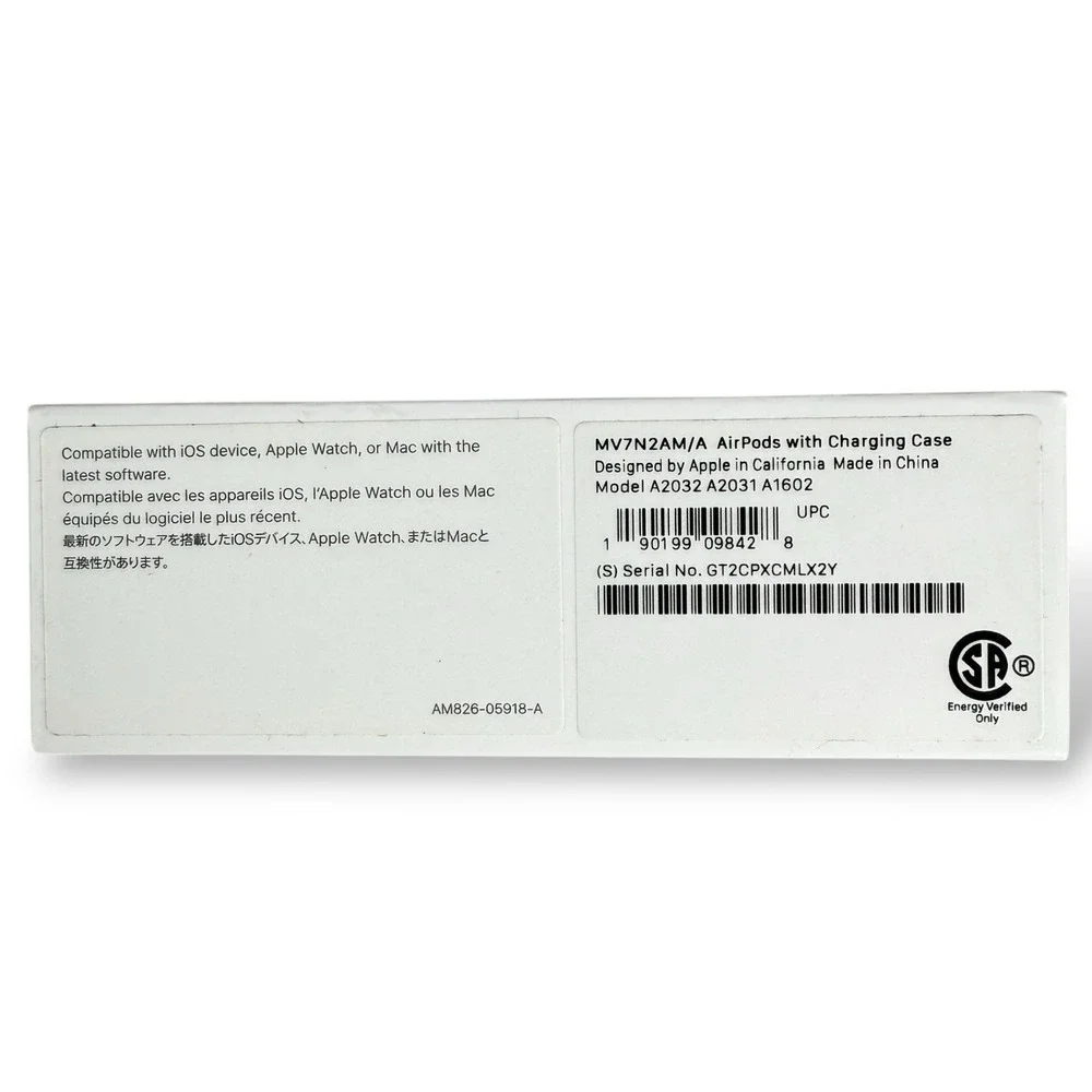 Apple AirPods 2nd Gen EMPTY‎ BOX & Inserts Only OEM Replacement Packaging